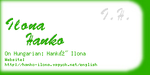 ilona hanko business card